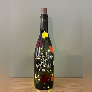 Decorated Bottle, Autumn, Fall, Home Decor, Bottles, Gifts